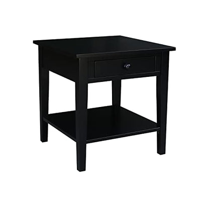 IC International Concepts End Table, Black