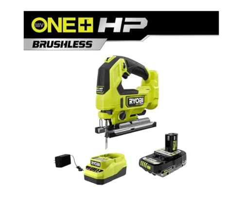 RYOBI HP 18V Brushless Cordless Jigsaw Kit with HIGH PERFORMANCE Battery and Charger - WoodArtSupply