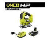 RYOBI HP 18V Brushless Cordless Jigsaw Kit with HIGH PERFORMANCE Battery and Charger RYOBI