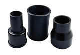 palart 3 Piece Vacuum Adapter Combo Kit Fits Wet Dry Vacuum Cleaners Connector Accessory, includes a 2-1/2 in. to 1-7/8 in. accessory adapter, a palart