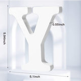 AOCEAN 6 Inch White Wood Letters Unfinished Wood Letters for Wall Decor Decorative Standing Letters Slices Sign Board Decoration for Craft Home Party AOCEAN