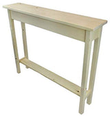 36" Narrow Console Sofa Table - Unfinished Foyer Pine Table With Bottom Storage Shelf Generic