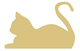 Cat Cutout Unfinished Wood Pet Animal Cat Lover Door Hanger MDF Shape Canvas Style 3 Diverse Woodworking