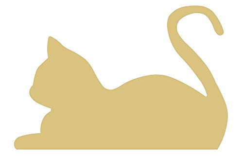 Cat Cutout Unfinished Wood Pet Animal Cat Lover Door Hanger MDF Shape Canvas Style 3 Diverse Woodworking