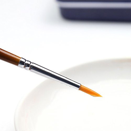 Transon Small Detail Paint Brushes 7pcs for Model Painting Acrylic, Gouache, Oil, Tempera and Face Painting TRANSON