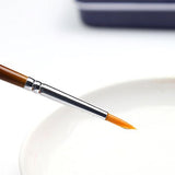 Transon Small Detail Paint Brushes 7pcs for Model Painting Acrylic, Gouache, Oil, Tempera and Face Painting TRANSON