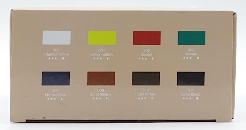 Artecho Professional Acrylic Paint Set, 8 Primary Colors (120ml / 4.05oz) Tubes, Art Craft Paints for Canvas, Rock, Stone, Wood, Fabric, Art Supplies Artecho