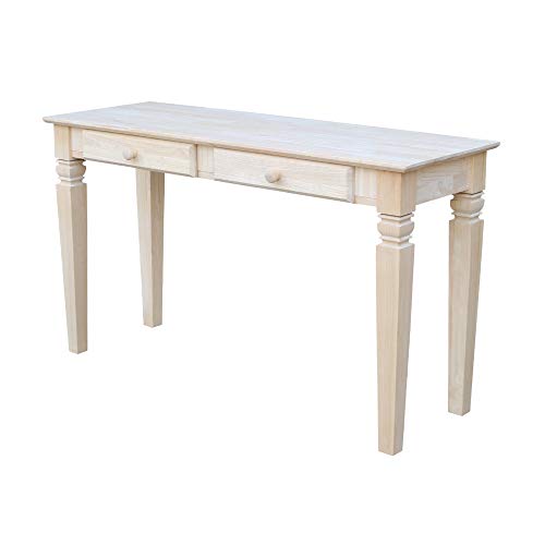 International Concepts Java Sofa Table with 2 Drawers, Unfinished