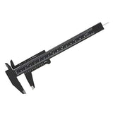 uxcell Vernier Caliper 150mm 6 Inch Metric Mini Double Scale Plastic Ruler Measuring Tool Black uxcell