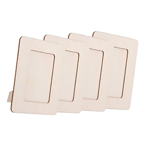 Kisangel 8 pcs DIY wooden photo frame table top photo frame blank wood picture frame wooden painting crafts for kids unfinished wood picture frames Kisangel