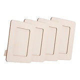 Kisangel 8 pcs DIY wooden photo frame table top photo frame blank wood picture frame wooden painting crafts for kids unfinished wood picture frames Kisangel