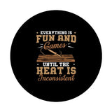 Woodburning The Heat Is Inconsistent Funny Pyrography PopSockets Standard PopGrip Pyrographer Artist & Woodburner Apparel For Men