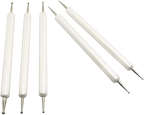 Longdex Embossing Stylus Set 5PCS 5 Size Double End Tracing Dotting Tool Stylus for Carbon Transfer Paper Mandala Rock Painting Pottery Clay Craft Longdex