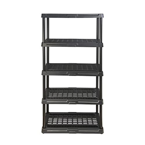 BLACK+DECKER, (71”H x 36”W x 18”D 5-Tier Heavy Duty Ventilated Storage Shelf, 150 lbs per Shelf, Plastic Shelving Unit (1, 5-Tier (18x36)) - WoodArtSupply