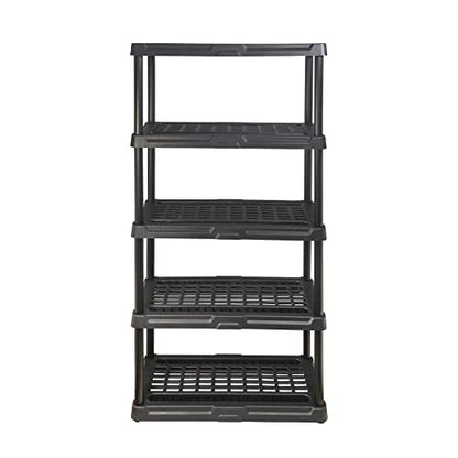 BLACK+DECKER, (71”H x 36”W x 18”D 5-Tier Heavy Duty Ventilated Storage Shelf, 150 lbs per Shelf, Plastic Shelving Unit (1, 5-Tier (18x36)) - WoodArtSupply