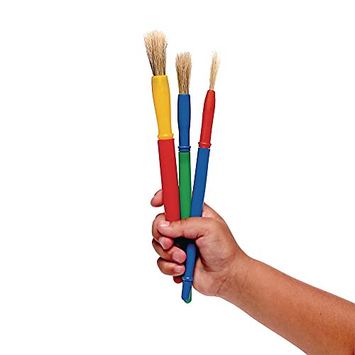 Colorations - 144WB Paint Brushes, Set of 144, 3 Widths, Nylon Bristles, Classroom, Painting, Art, Classroom Supplies, Art Supplies, School Supplies