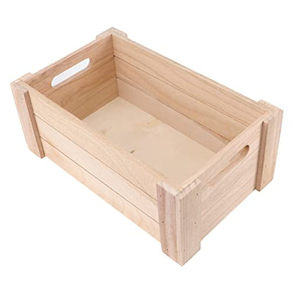 Zerodeko Wooden Storage Bin Wooden Storage Bin Wooden Tabletop Nesting Crates Decorative Mail Holder Box Farmhouse Wood Box for Document Stationery