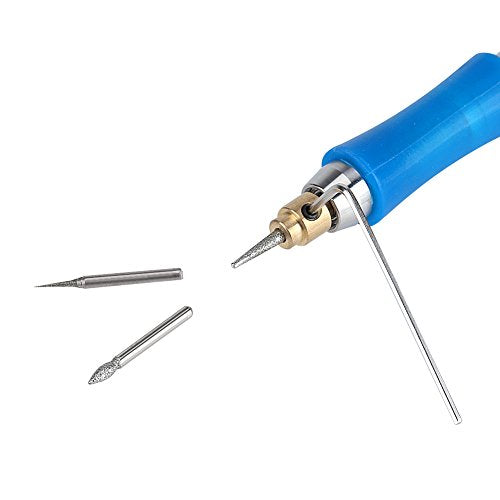 Stainless Steel Mini Handheld Electric Engraving Pen, 32000r/min Rechargeable Electric Grinder Pen Set Electric Micro Engraver Pen Mini Engraving FOSA