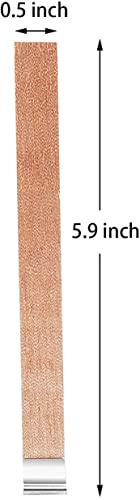 PXBBZDQ 100 PCS Wood Wicks for Candles Making 5.9 X 0.5 Inch Crackling Wooden Candle Wick for Soy Candle Making,Long Woodwick - 50 Sets PXBBZDQ