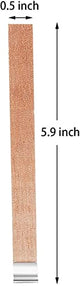 PXBBZDQ 100 PCS Wood Wicks for Candles Making 5.9 X 0.5 Inch Crackling Wooden Candle Wick for Soy Candle Making,Long Woodwick - 50 Sets PXBBZDQ