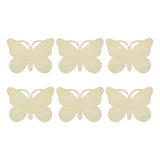Blank Butterfly Wood Slices, Unfinished Wood Cutout,DIY Craft Ornaments Craft 6pcs Samanter