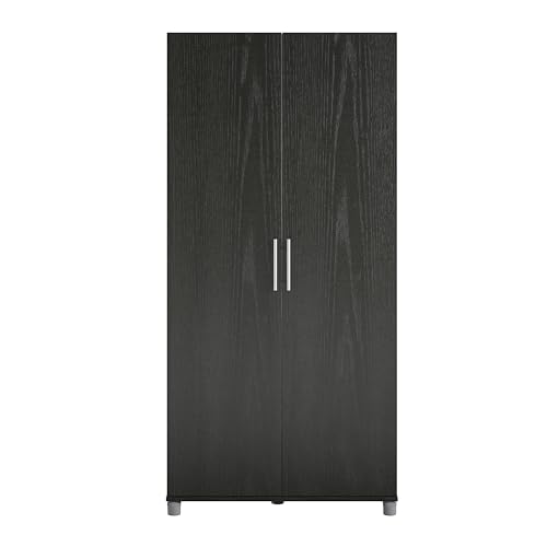 SystemBuild Evolution 36" Utility Storage Cabinet, Black Oak SystemBuild