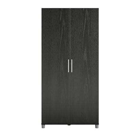 SystemBuild Evolution 36" Utility Storage Cabinet, Black Oak SystemBuild