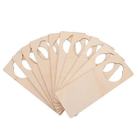 FUNOMOCYA 10Pcs do not disturb door hanger blank door knob hanger unfinished door hanger DIY Door Message unfinished door knob hanger vintage door FUNOMOCYA