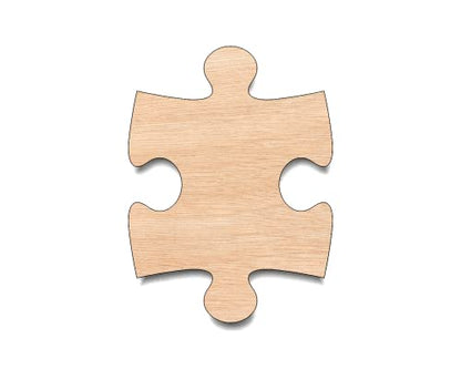 Unfinished Wood for Crafts - Puzzle Piece Shape - Same Sizes Fit Together - Large & Small - Pick Size - Unfinished Wood Shapes Puzzle Jigsaw Hobby