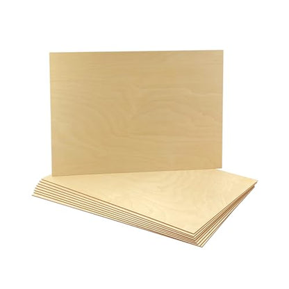 9 Pack 1/16 X 12 X 17 Inch Thin Birch Plywood Sheets for Lasercuting DIY Crafts Project