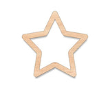 Unfinished Wood for Crafts - Star Outline Shape - Large & Small - Pick Size - Unfinished Wood Cutout Flag Freedom USA America Texas Night Sky - Generic