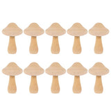 MAGICLULU 10pcs Unfinished Wooden Mushroom Unpainted Wood Mushrooms Set Various Sizes Wooden Mushroom for Arts Projects MAGICLULU