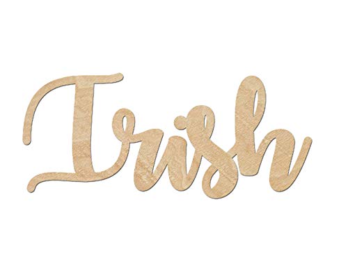 Irish Script Wood Word, Wood Cutouts for crafts, Laser Cut Wood Shapes 5mm thick Baltic Birch Wood, Multiple Sizes Available Elliefont Styles