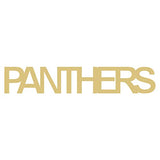 Word Panthers Cutout Unfinished Wood Sports Decor Home Decor Door Hanger MDF Shape Canvas Style 1 (12") Diverse Woodworking