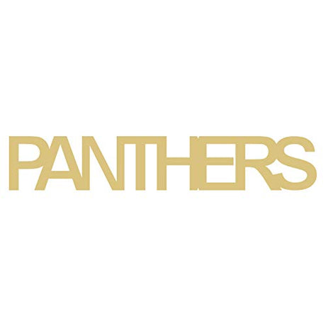 Word Panthers Cutout Unfinished Wood Sports Decor Home Decor Door Hanger MDF Shape Canvas Style 1 (12") Diverse Woodworking