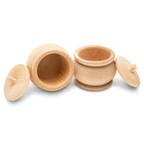 Woodpeckers Pumpkin Wood Trinket Box 1-1/2-inch x 2-inch, Pack of 3 Unfinished Box with Lid Wood, Jewelry Box to Paint for Decor Woodpeckers