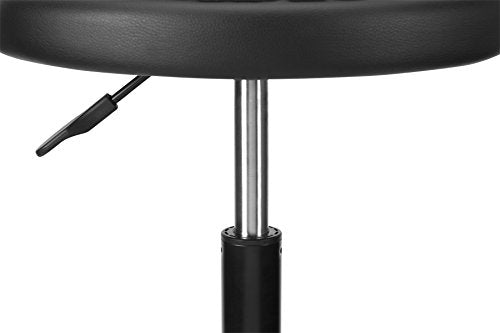 Performance Tool W85011 Adjustable Height Bar Stool, Pneumatic Swivel Bar Stool with Back Support, 360 Degree Swivel, Heavy Duty Steel Frame Stool - WoodArtSupply