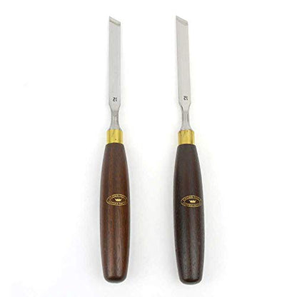 Crown Tools 1741SK / Big Horn 21060 Pair 1/2 Inch Skew Wood Chisels
