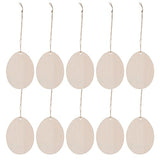 PartyKindom 20pcs Wood Easter Egg Wood Craft Ornaments Unfinished Wood Cutout Easter Eggs for Kids Egg Wood DIY Crafts Cutouts Eggs Shape Wood PartyKindom