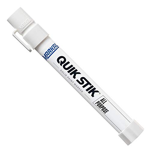 Markal 61051 Quik Stik Twist Long-Lasting Solid Paint Marker, White (Pack of 12) Markal