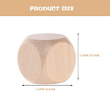 Kisangel 50Pcs wooden six sided dice 6 Sided Dice wood dice crafting blanks wood stacking cube unfinished wooden blocks for crafts wooden cubes bulk Kisangel