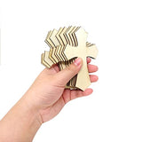 Honbay 30PCS Cross Shaped Unfinished Wood Cutouts Wooden Pieces for Craft DIY Projects Sunday School Church and Home Decoration HONBAY