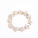ccHuDE 100 Pcs Star Shape Natural Wood Beads Unfinished Wooden Loose Beads Spacer Beads with Hole for Craft Jewelry Making ccHuDE