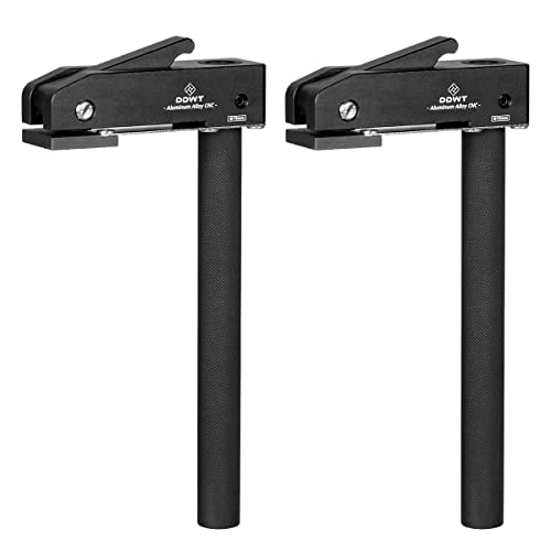 2 Pack MFT Style Hold Down Clamp Long Bench Dog Clamp 3/4 Inch Dog Hole Clamp Woodworking Benchtop Quick Clamps Aluminum Alloy (19mm) - Lengthened - WoodArtSupply