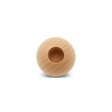Wood Dowel Caps 1-1/4 inch Diameter with 1/2 inch Hole, Pack of 10 Unfinished Dowel Rod Caps for 1/2 inch Dowel Rods, for Crafts and DIYers, by Woodpeckers