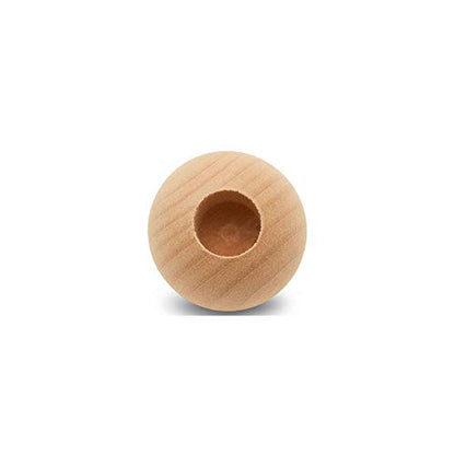 Wood Dowel Caps 1-1/4 inch Diameter with 1/2 inch Hole, Pack of 10 Unfinished Dowel Rod Caps for 1/2 inch Dowel Rods, for Crafts and DIYers, by - WoodArtSupply