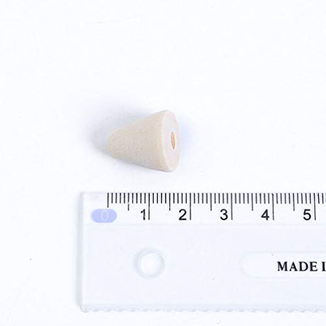 HEALLILY Natural Wood Beads Cone Shaped Beads Wooden Loose Spacer Beads for DIY Craft Handmade Jewelry Accessories 50Pcs HEALLILY
