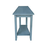 IC International Concepts International Concepts Keystone Accent Table, Ocean Blue - Antique Rubbed IC International Concepts