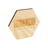 15 Pack Unfinished Wooden Hexagon Cutouts for Crafts, 1/4" Thick for Wood Burning, Engraving (4 x 4 in) Bright Creations