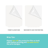 PYD Life 4 Pack Sublimation Acrylic Photo Frames Blanks 6" x 8" with Warm Color Light LED,White Rectangle Photo Frames with Wood Stand for Heat Press PYD Life